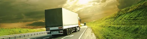 Truck on the road