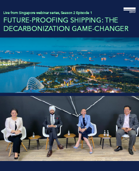 4 executives standing in a semi-circle in the studio